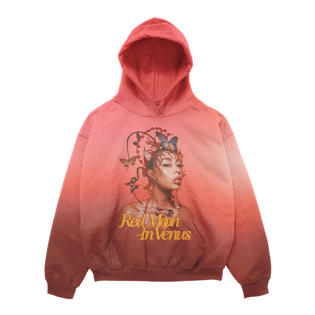 Kali Uchis - Ombre Red Moon in Venus Anniversary Hoodie