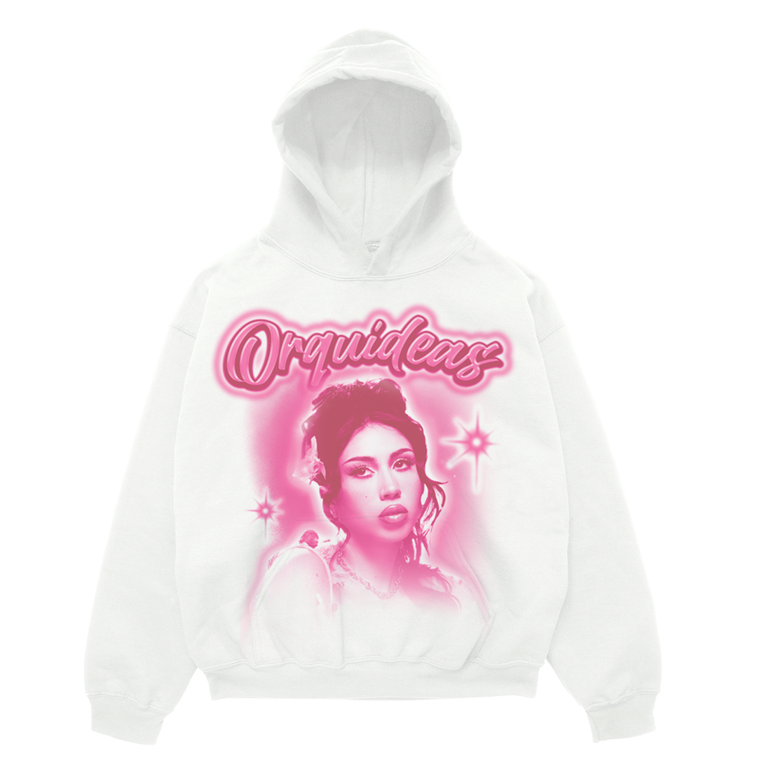 Kali Uchis - White Orquídeas Portrait Hoodie