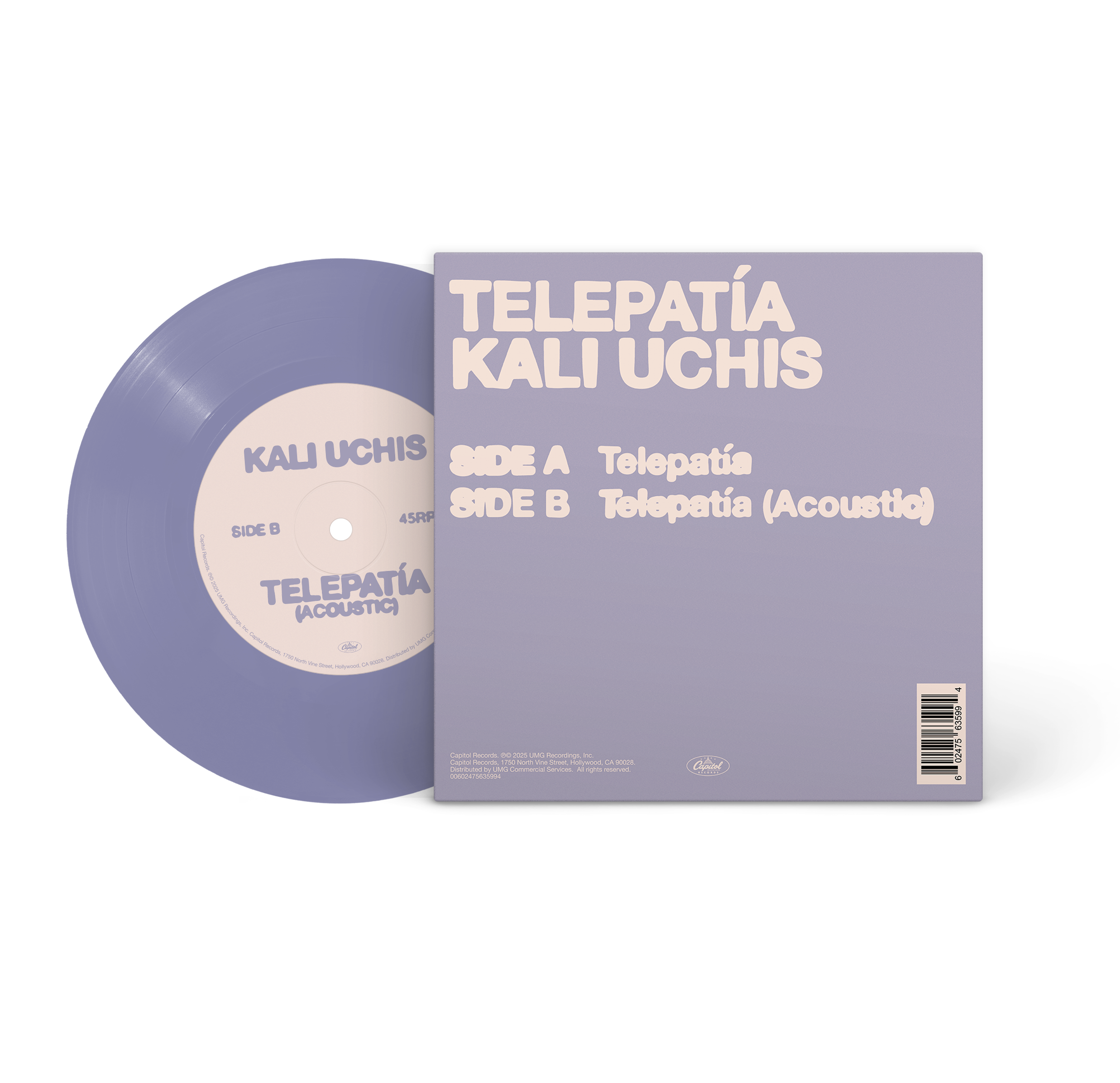 Kali Uchis - Telepatía 7" - Limited Pressing Periwinkle Vinyl