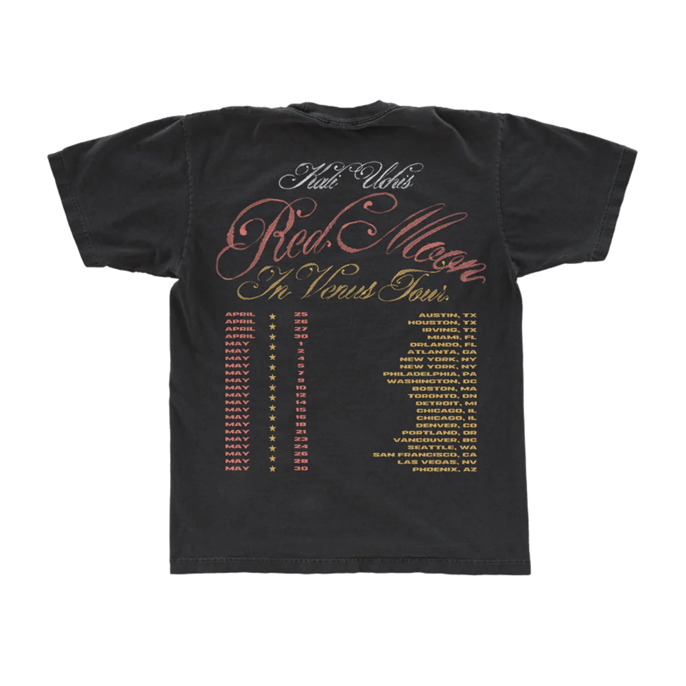 Kali Uchis - Red Moon in Venus Black Tour T-Shirt